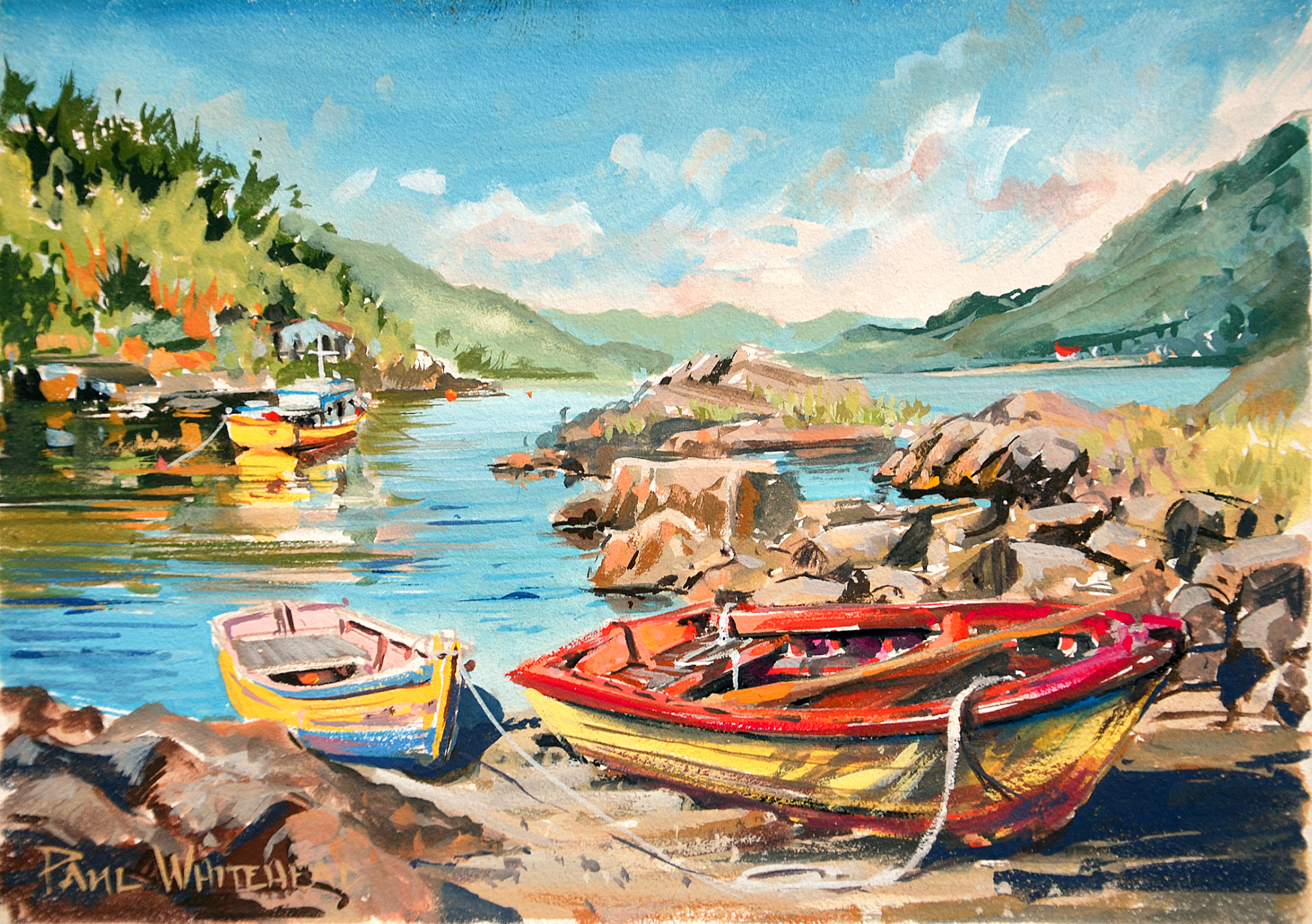  CARRETERA AUSTRAL - Chile - Gouache - 18 x 13cm (unframed) 