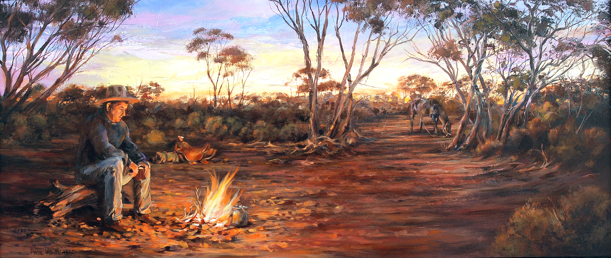  THE DROVERS CAMP - South Australia - Oil - SOLD  